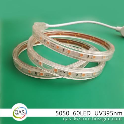5050 60LED UV 395nm pink color LED Strip Lights 110v 220v